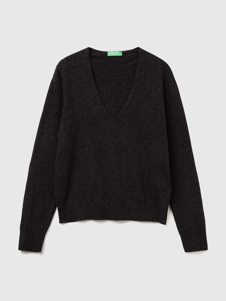V NECK SWEATER L/S Women image number 4